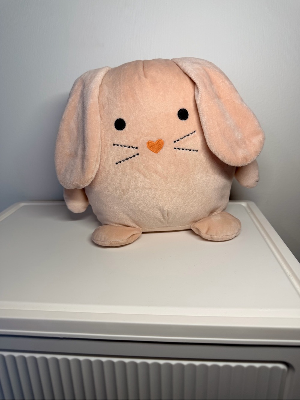Pillowfort Bunny Kids' Mini Weighted Plush with Heart Nose